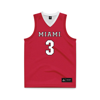Miami of Ohio - NCAA Men's Basketball : Luke Skaljac - Red Basketball Jersey-0