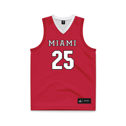 Miami of Ohio - NCAA Men's Basketball : Kyle Waltz - Red Basketball Jersey-0