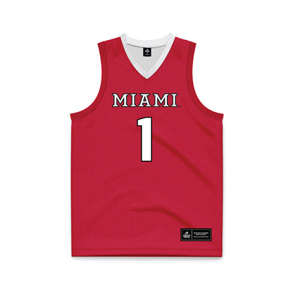 Miami of Ohio - NCAA Men's Basketball : Trey Perry - Red Basketball Jersey-0