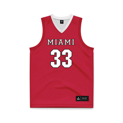 Miami of Ohio - NCAA Men's Basketball : Blake Anderson - Red Basketball Jersey-0