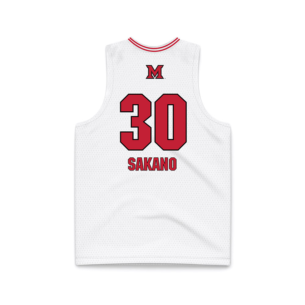 Miami of Ohio - NCAA Women's Basketball : Mio Sakano - White Basketball Jersey-1