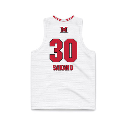 Miami of Ohio - NCAA Women's Basketball : Mio Sakano - White Basketball Jersey-1