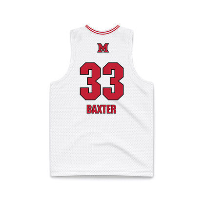 Miami of Ohio - NCAA Women's Basketball : Addison Baxter - White Basketball Jersey-1