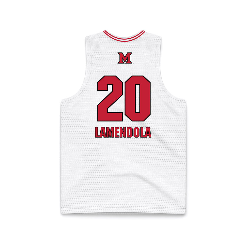 Miami of Ohio - NCAA Women's Basketball : Julianna LaMendola - White Basketball Jersey-1