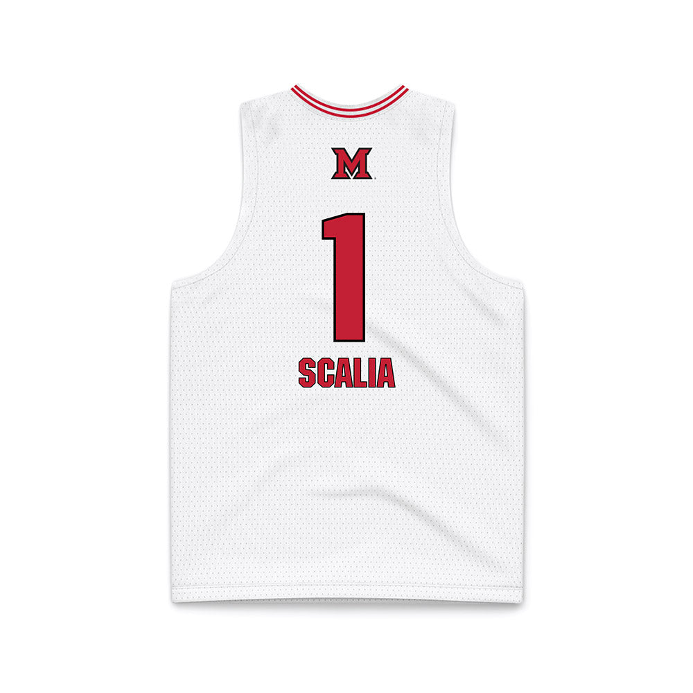 Miami of Ohio - NCAA Women's Basketball : Amber Scalia - White Basketball Jersey-1