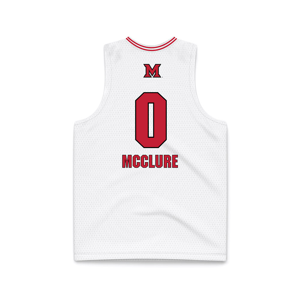 Miami of Ohio - NCAA Women's Basketball : Jaya McClure - White Basketball Jersey-1