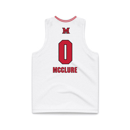 Miami of Ohio - NCAA Women's Basketball : Jaya McClure - White Basketball Jersey-1