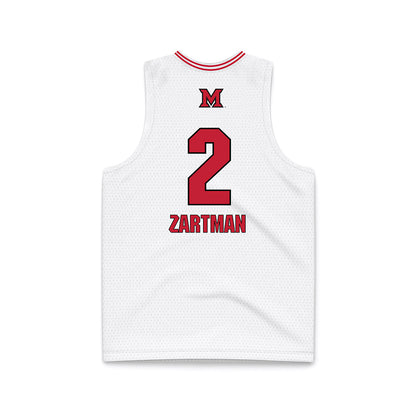 Miami of Ohio - NCAA Women's Basketball : Brooke Zartman - White Basketball Jersey-1