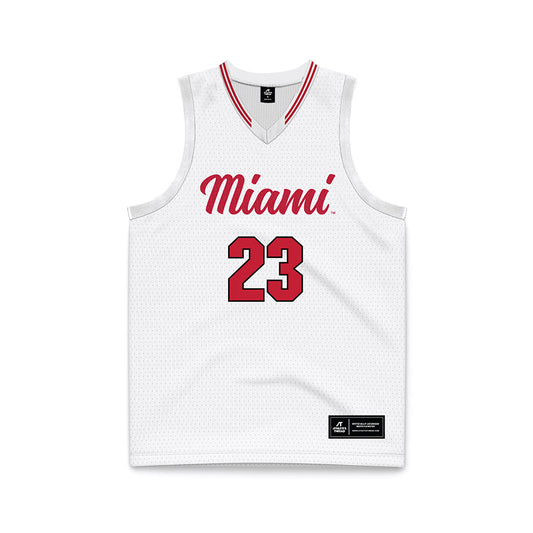 Miami of Ohio - NCAA Women's Basketball : Audrey Biggs - White Basketball Jersey-0