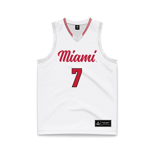 Miami of Ohio - Women's Basketball Alumni : Clara Gonzalez Planella - White Basketball Jersey-0