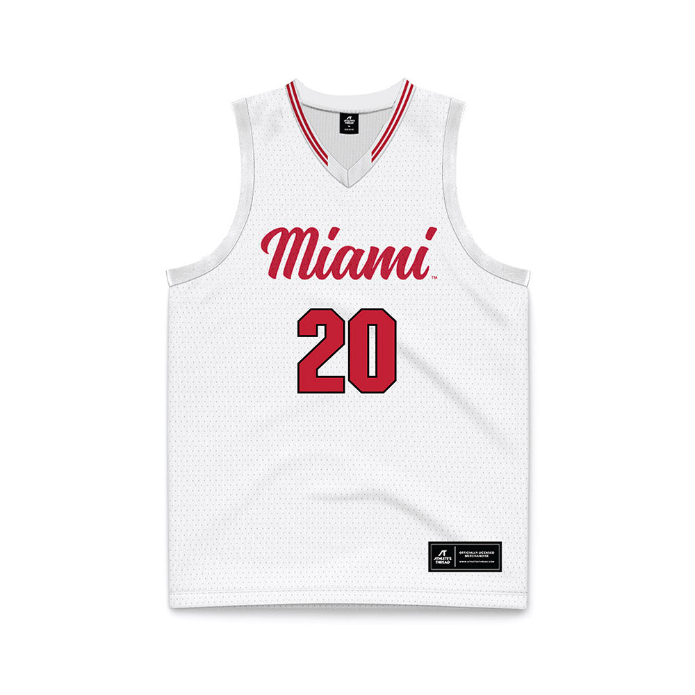 Miami of Ohio - NCAA Women's Basketball : Julianna LaMendola - White Basketball Jersey-0