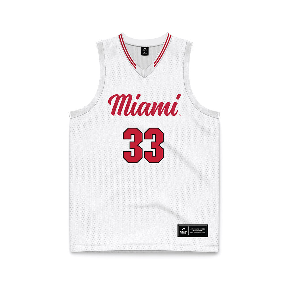 Miami of Ohio - NCAA Women's Basketball : Addison Baxter - White Basketball Jersey-0