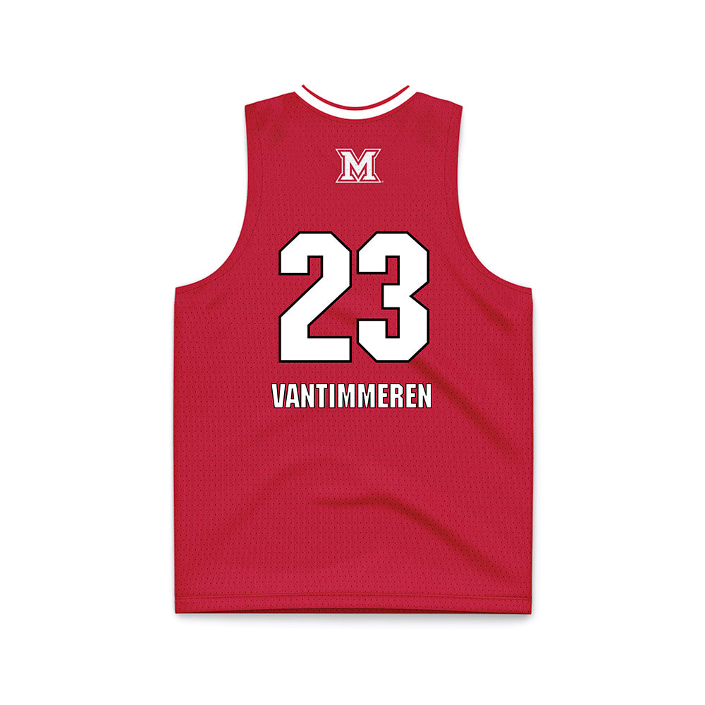 Miami of Ohio - NCAA Women's Basketball : Emily Vantimmeren - Red Basketball Jersey-1