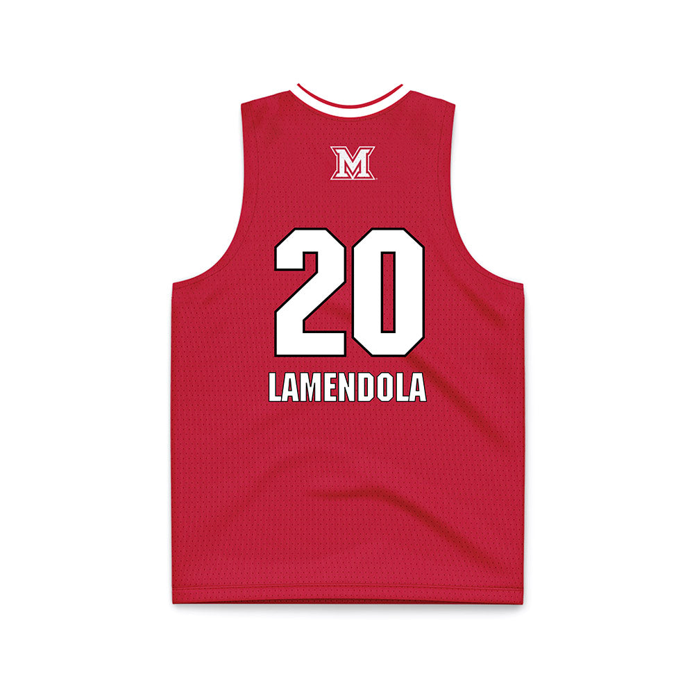Miami of Ohio - NCAA Women's Basketball : Julianna LaMendola - Red Basketball Jersey-1