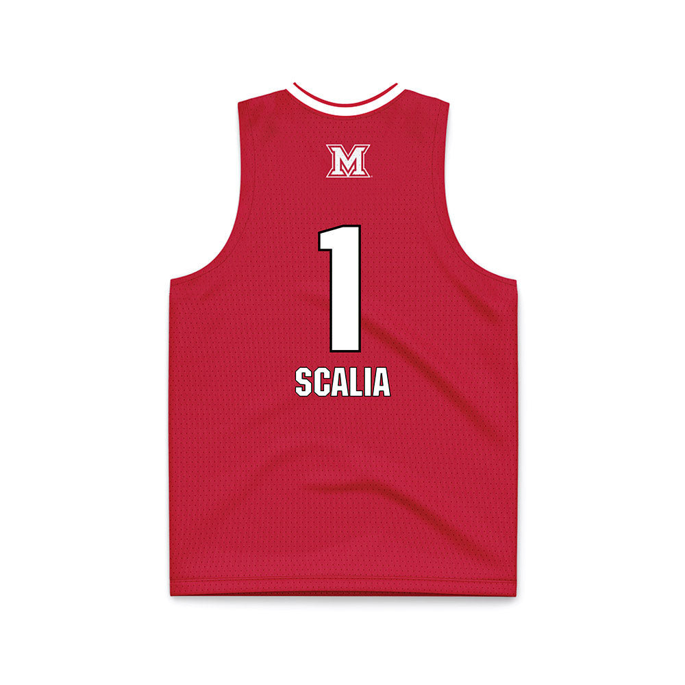 Miami of Ohio - NCAA Women's Basketball : Amber Scalia - Red Basketball Jersey-1