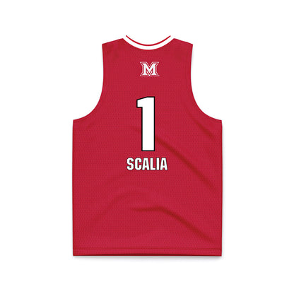 Miami of Ohio - NCAA Women's Basketball : Amber Scalia - Red Basketball Jersey-1