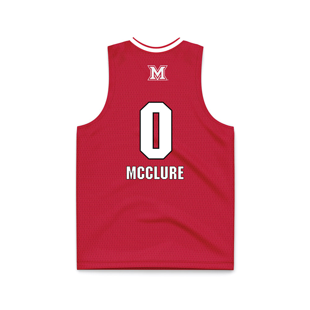 Miami of Ohio - NCAA Women's Basketball : Jaya McClure - Red Basketball Jersey-1