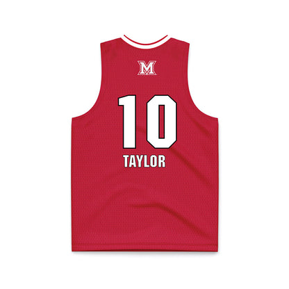 Miami of Ohio - Women's Basketball Alumni : Macie Taylor - Red Basketball Jersey-1