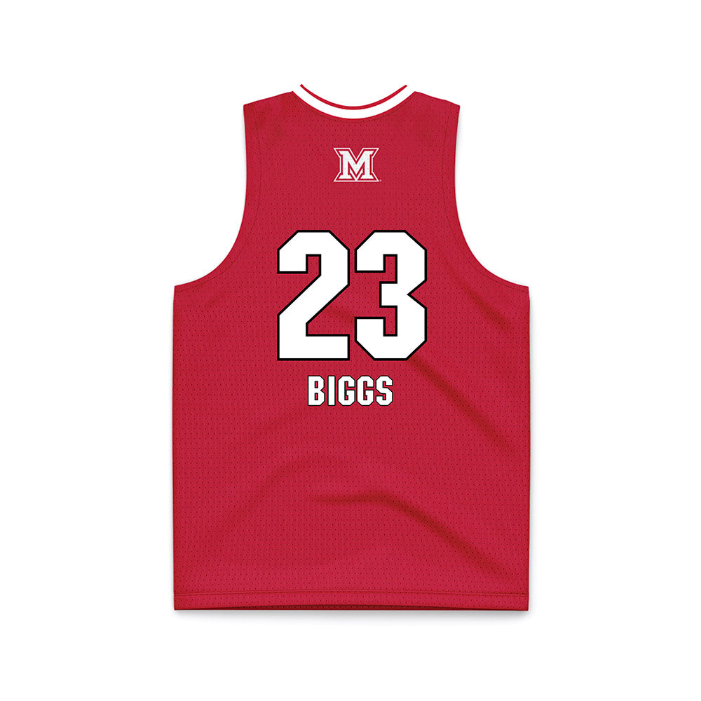 Miami of Ohio - NCAA Women's Basketball : Audrey Biggs - Red Basketball Jersey-1