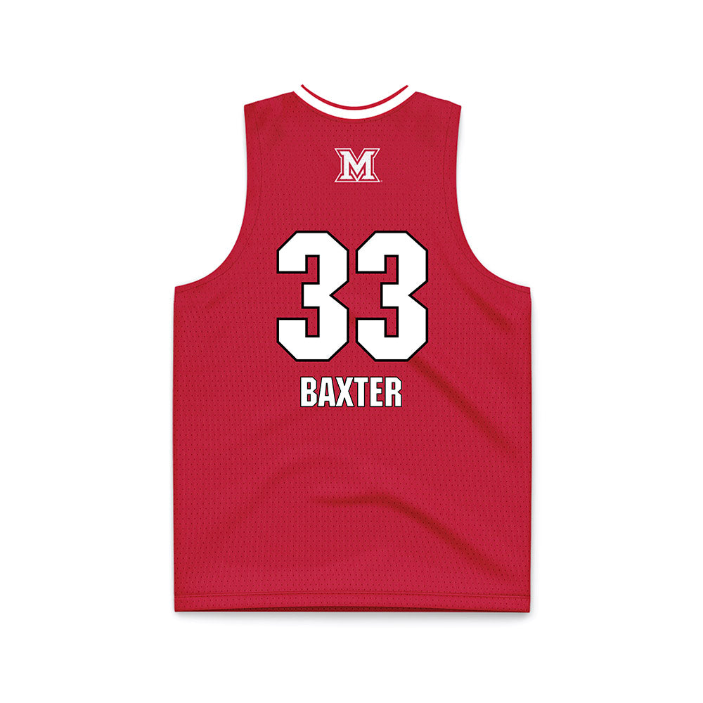 Miami of Ohio - NCAA Women's Basketball : Addison Baxter - Red Basketball Jersey-1