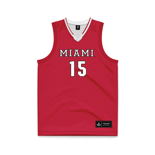 Miami of Ohio - NCAA Women's Basketball : Amber Tretter - Red Basketball Jersey-0