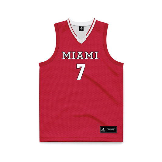 Miami of Ohio - Women's Basketball Alumni : Clara Gonzalez Planella - Red Basketball Jersey-0