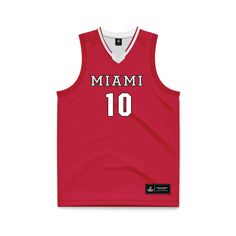 Miami of Ohio - Women's Basketball Alumni : Macie Taylor - Red Basketball Jersey-0
