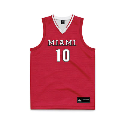 Miami of Ohio - Women's Basketball Alumni : Macie Taylor - Red Basketball Jersey-0