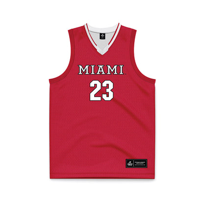 Miami of Ohio - NCAA Women's Basketball : Emily Vantimmeren - Red Basketball Jersey-0