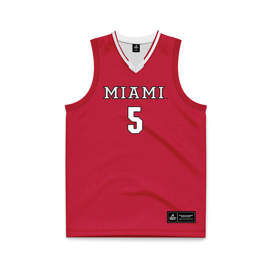 Miami of Ohio - NCAA Women's Basketball : Camille Jackson - Red Basketball Jersey-0