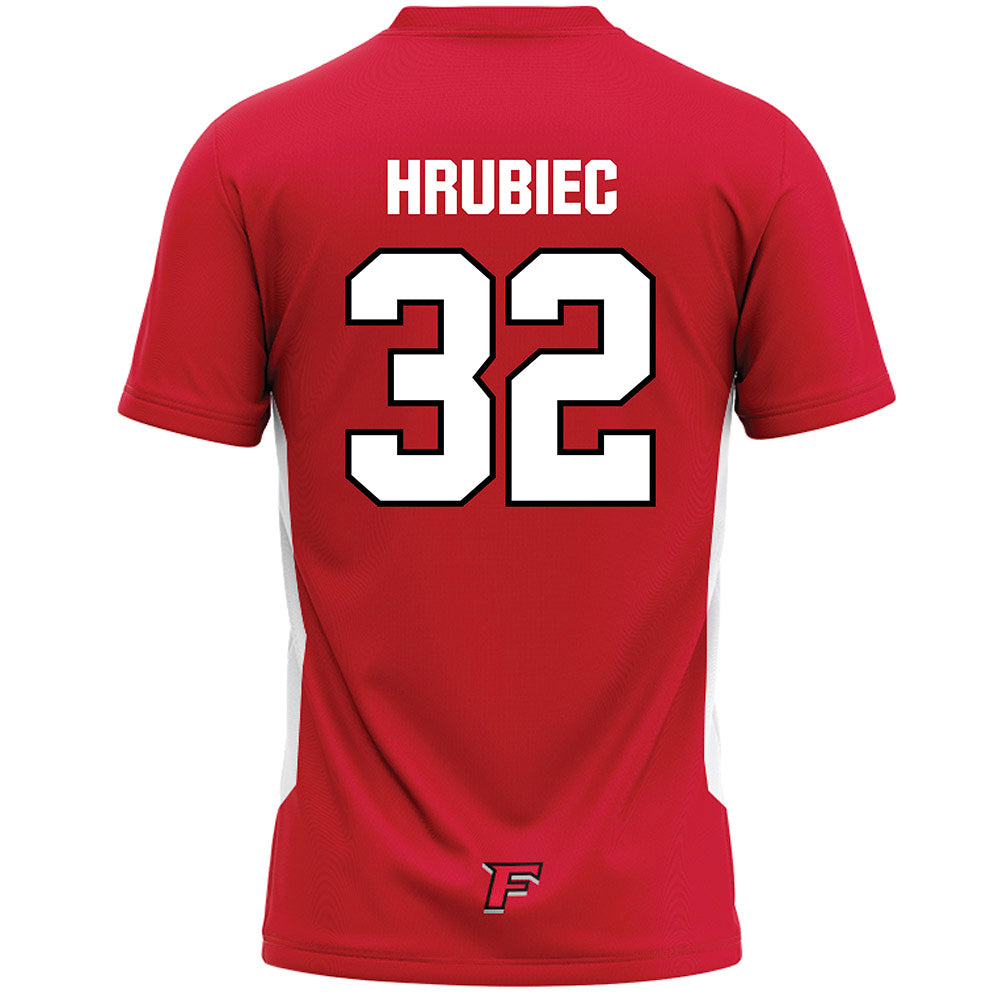 Fairfield - NCAA Men's Lacrosse : Bryce Hrubiec - Red Lacrosse Jersey-1