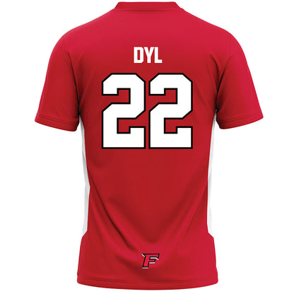 Fairfield - NCAA Men's Lacrosse : Carson Dyl - Red Lacrosse Jersey-1
