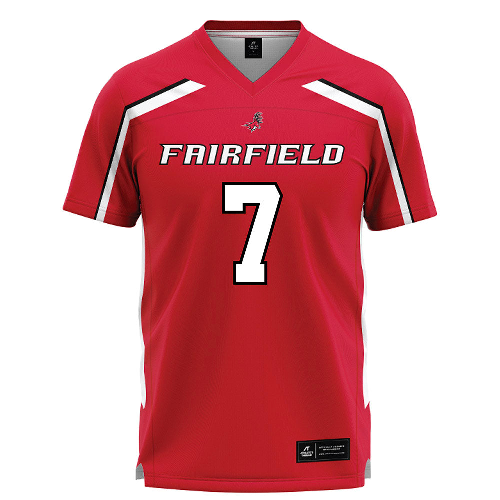 Fairfield - NCAA Men's Lacrosse : KJ Delane - Red Lacrosse Jersey