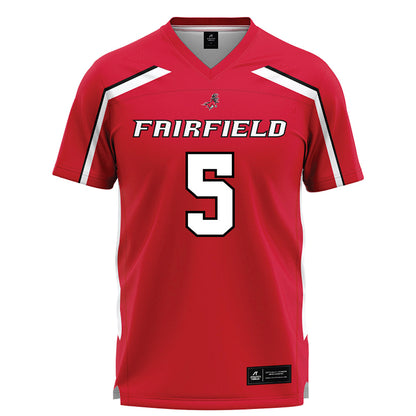 Fairfield - NCAA Men's Lacrosse : Devin Lampron - Red Lacrosse Jersey-0