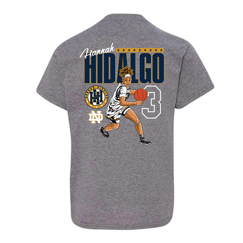 Notre Dame - NCAA Women's Basketball : Hannah Hidalgo - V2 Individual Caricature Youth T-Shirt-1