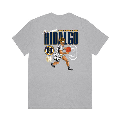 Notre Dame - NCAA Women's Basketball : Hannah Hidalgo - V2 Individual Caricature Premium T-Shirt-1