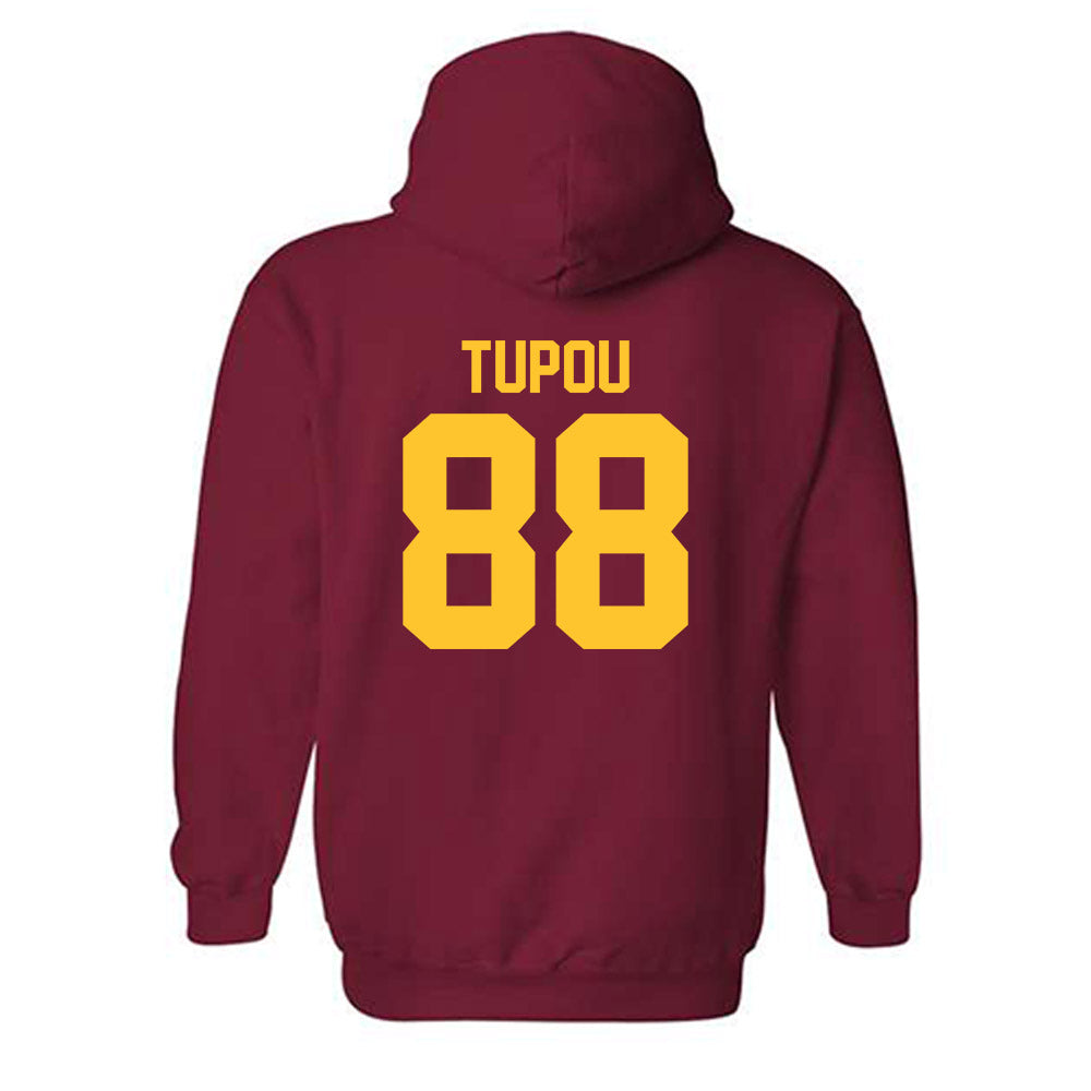 USC - NCAA Football : Taniela Tupou - Classic Shersey Hooded Sweatshirt-1