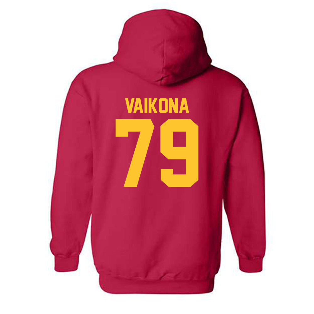 USC - NCAA Football : Elijah Vaikona - Classic Shersey Hooded Sweatshirt-1
