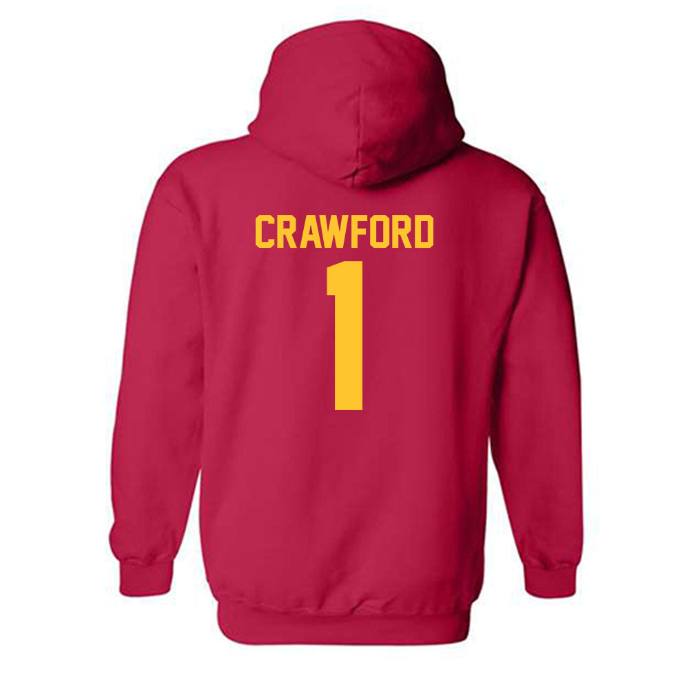 USC - NCAA Football : Kameryn Crawford - Classic Shersey Hooded Sweatshirt-1