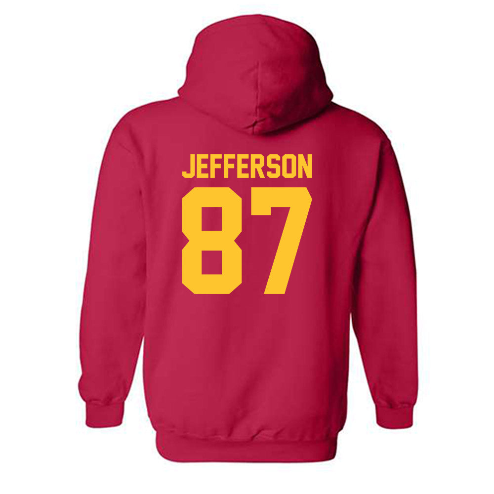 USC - NCAA Football : Josiah Jefferson - Classic Shersey Hooded Sweatshirt-1