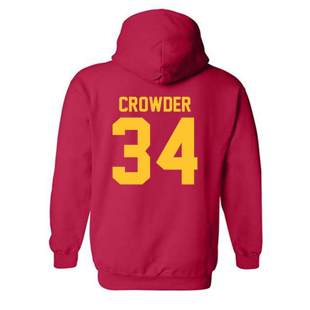 USC - NCAA Football : Jayden Crowder - Classic Shersey Hooded Sweatshirt-1