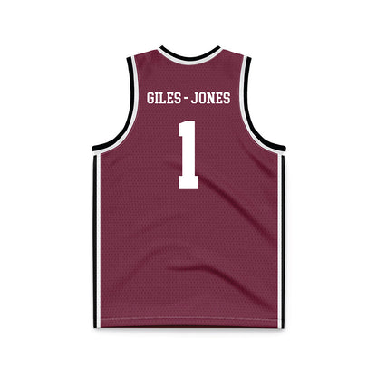 Fordham - NCAA Women's Basketball : Miya Giles - Jones - Maroon Basketball Jersey-1