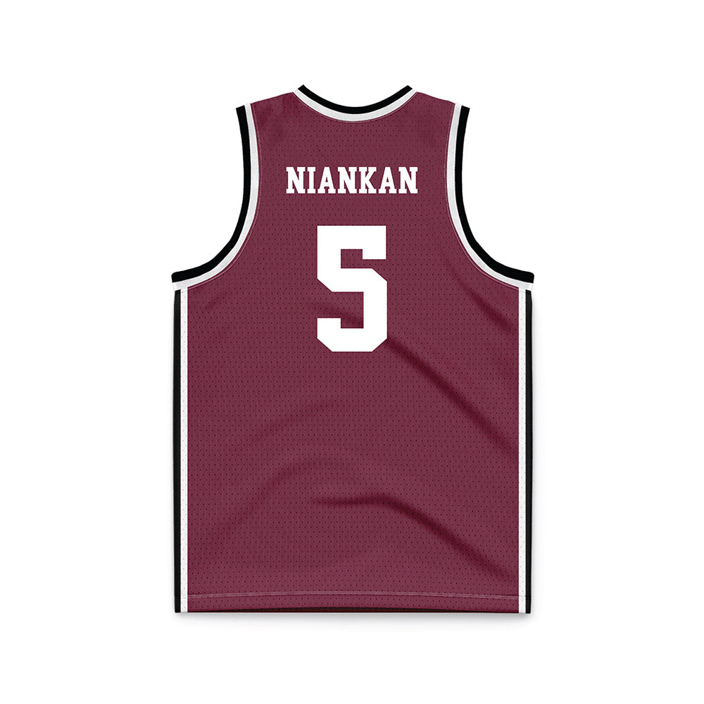 Fordham - NCAA Women's Basketball : Ornella Niankan - Maroon Basketball Jersey-1