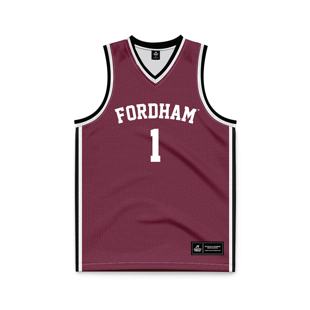 Fordham - NCAA Women's Basketball : Miya Giles - Jones - Maroon Basketball Jersey-0