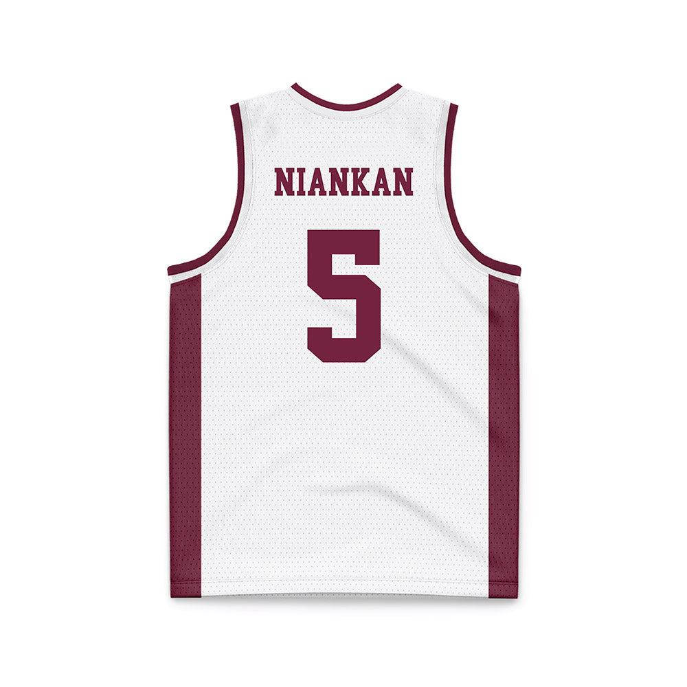 Fordham - NCAA Women's Basketball : Ornella Niankan - White Basketball Jersey-1