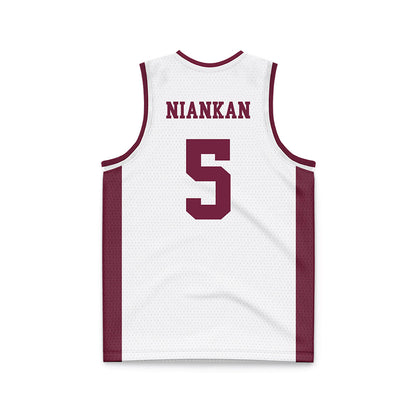 Fordham - NCAA Women's Basketball : Ornella Niankan - White Basketball Jersey-1