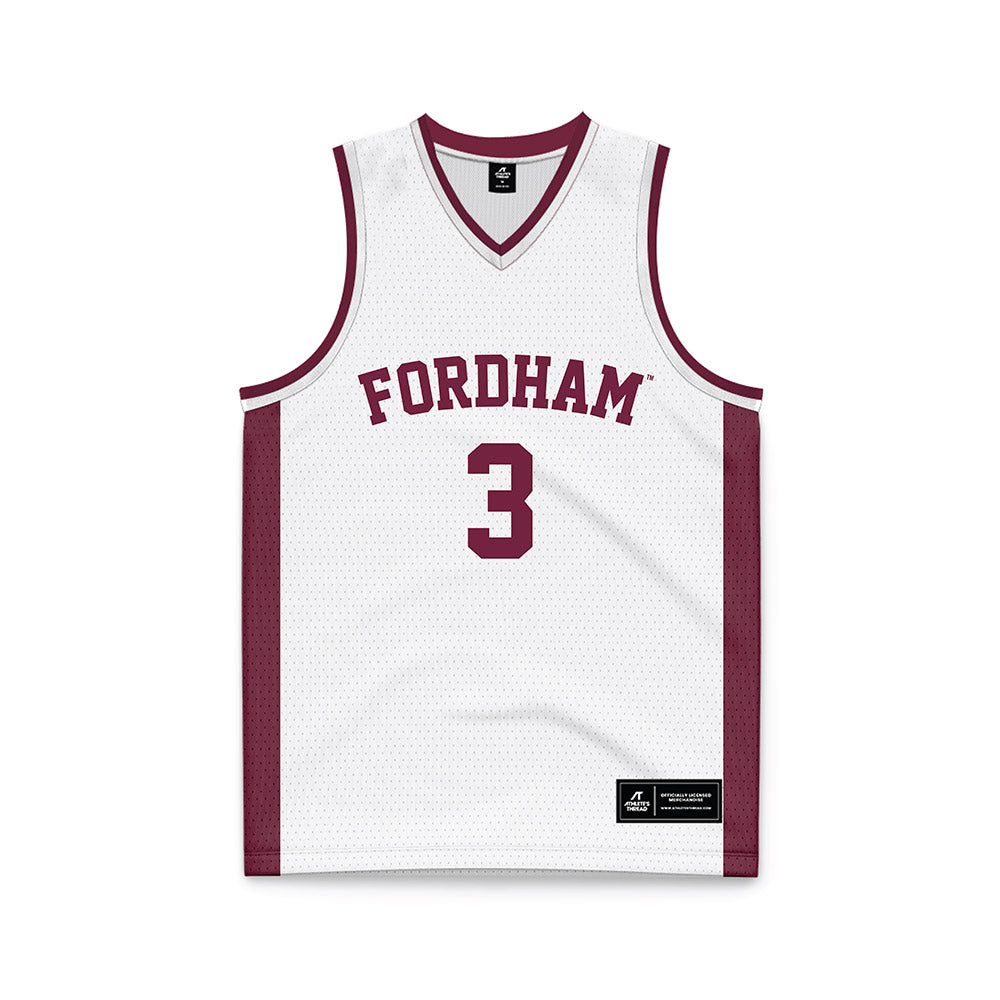 Fordham - NCAA Women's Basketball : Taylor Donaldson - White Basketball Jersey-0