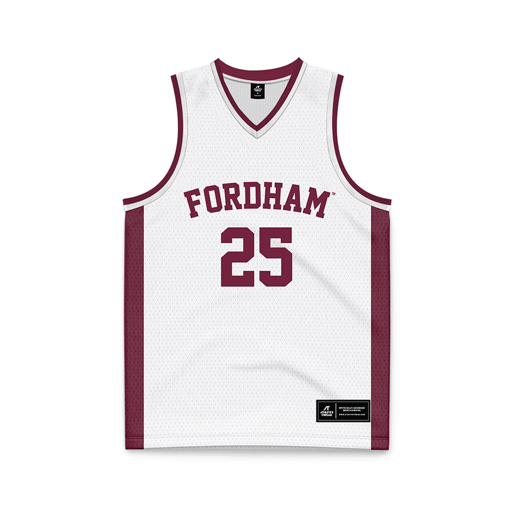 Fordham - NCAA Women's Basketball : Kaila Berry - White Basketball Jersey-0