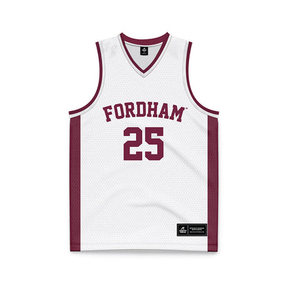 Fordham - NCAA Women's Basketball : Kaila Berry - White Basketball Jersey-0