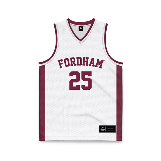 Fordham - NCAA Women's Basketball : Kaila Berry - White Basketball Jersey-0